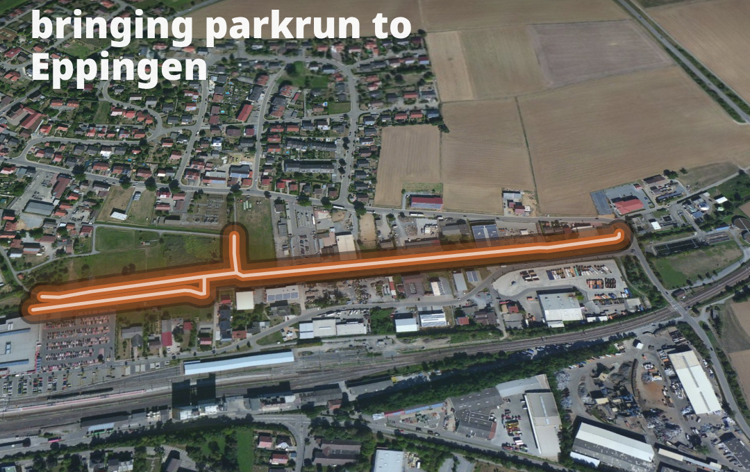 Visualisierung der geplanten parkrun-Strecke in Eppingen